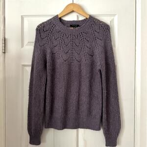 Ann Taylor Sweater Women’s S Purple Knit Crewneck